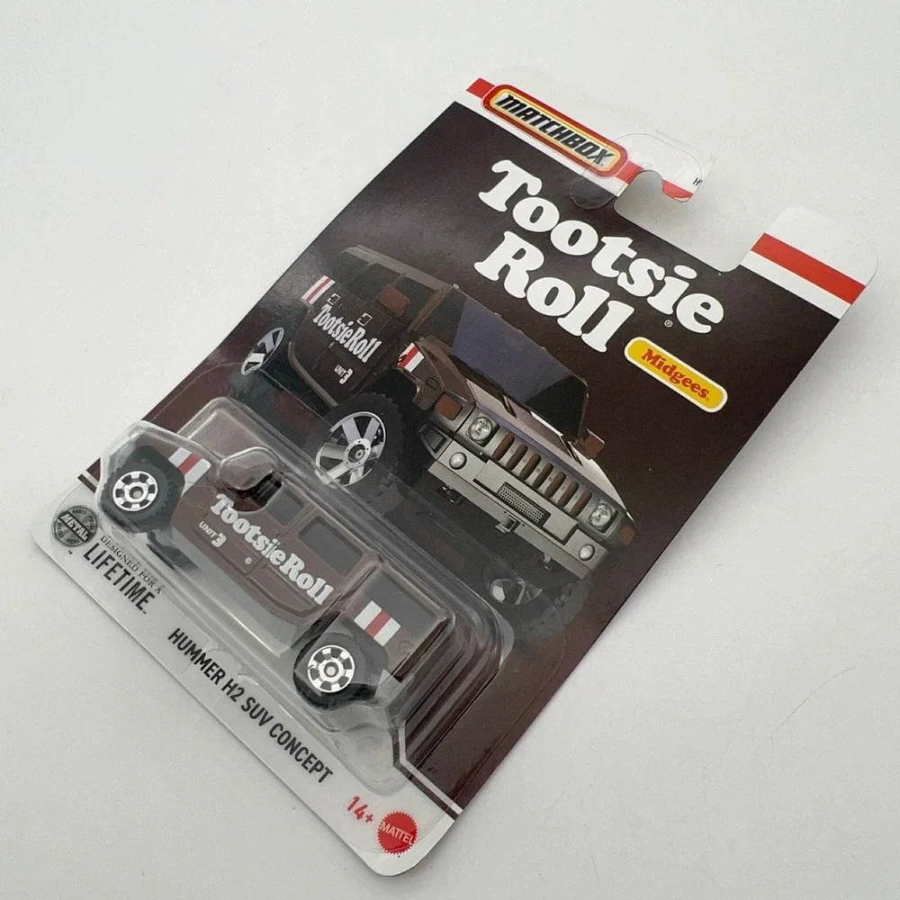 Matchbox Hummer H2 SUV Concept Tootsie‎ Roll Midgees Brown Diecast Car 6/6 HVV75